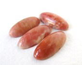 Pink Coral Matrix Vintage Glass Cabochon Oval 18x9mm gcb0736 (6)