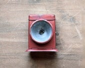 Be My Guide - Vintage Flash Light - Miner's Light - Red - 1930s - Antique - Industrial - For Him - Men