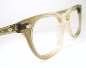 Vintage Mens Johnny Depp  50s Horn Rim Mid Century Frame Art Craft