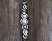 Vertebrae Pendant, Hand Forged Sterling Silver and Fresh Water Pearl Necklace, DNA Jewelry, Nature Inspired Jewelry.
