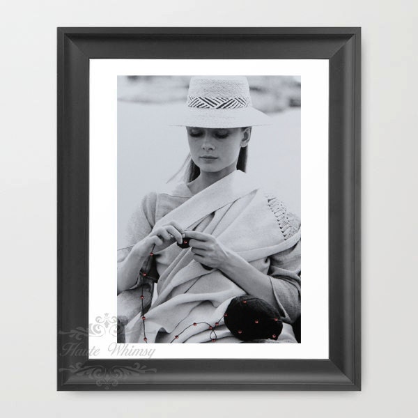 Audrey Hepburn: Knitting