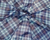 Shades of Blue Plaid Upcycled Umbrella Dog Rain Coat