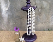 Passionate Purples - Upcycled - Vintage Wooden Jewelry Holder - Rack - Kitchen Display - Boho CHIC