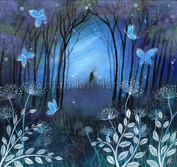 A fairytale  art print. Midnight by Amanda Clark