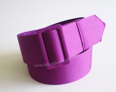 wide  Magenta belt covered in coton twill fabric. 2 inches wide  - Only Size S left