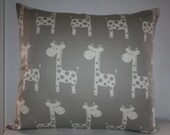 Giraffe Zippered Slip cover, throw pillow, decorative cushion 18inch