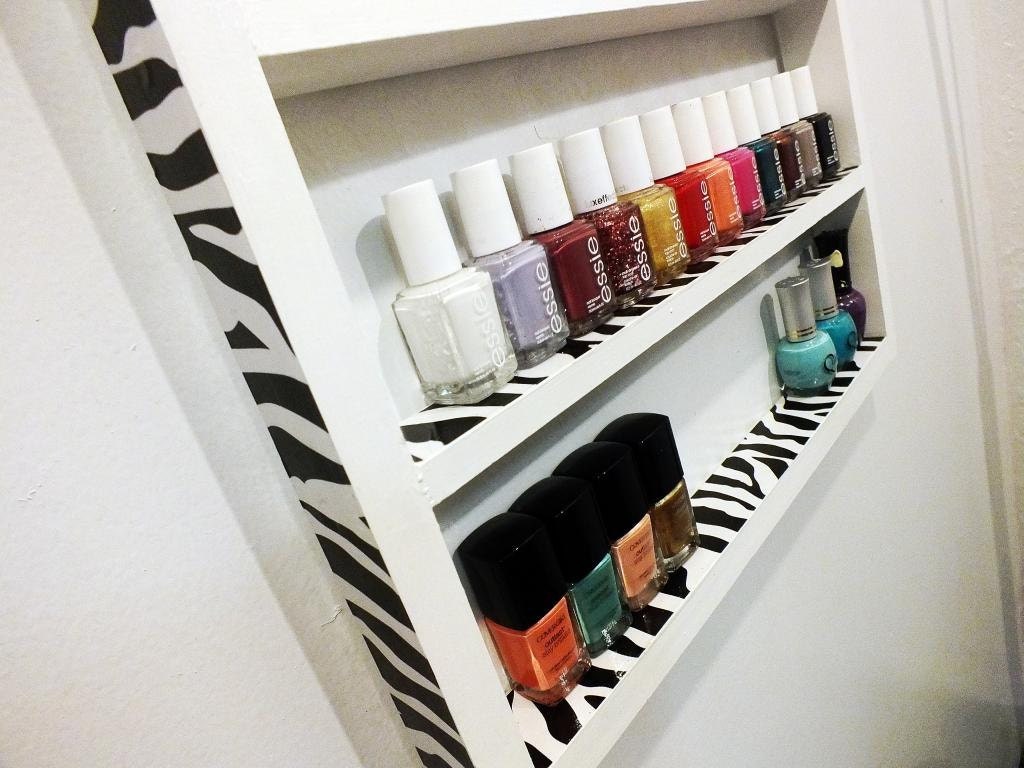 Zebra Glam Nail Polish Display or Acrylic Paint Display