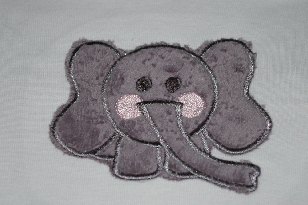 Fuzzy Grey Elephant Onesie