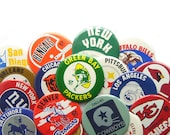 Rare 1960s GIANT Vintage NFL Football Pinback Buttons