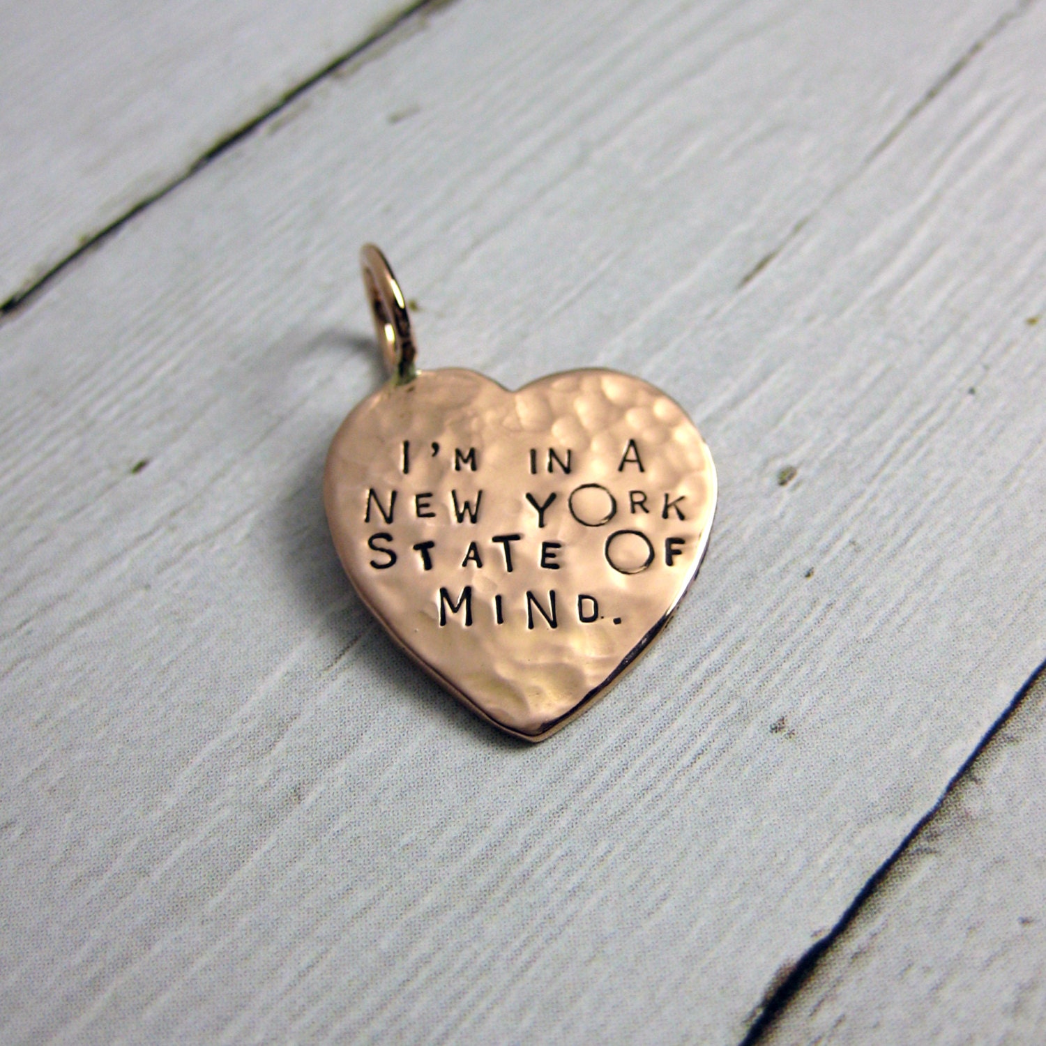 Personalized 14k Gold Heart Pendant