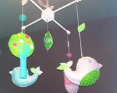 LAST ONE BROOKE Pottery Barn m2m Handmade baby mobile or kids chandelier bedding felt owl tree bird decor ... so cute