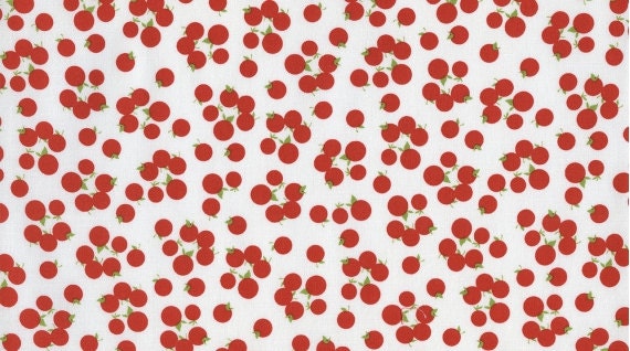 Tomatoes in White, Va Bene Collection by Dear Stella - 1 yard listing