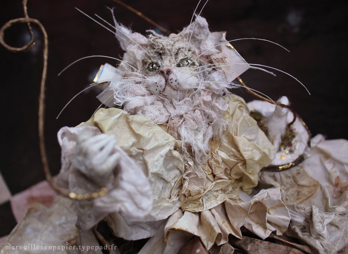 Cat embroiderer ( from White Cat by Madame d'Aulnoy)