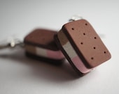 Ice Cream Earrings, Miniature Food Jewelry, Polymer Clay Food Earrings