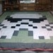 Mint and Coral Storm Trooper Couch Quilt