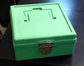 Vintage Lime Green Ballonoff Plastic Porta File Storage Box Organizer