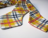 Wedding Bow Tie- Mens Plaid Bow Tie