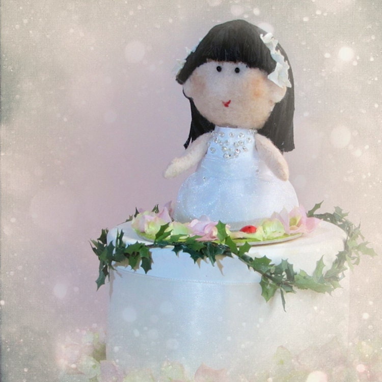 Custom Kid Cake Topper - Birthday, Baptism, Christening, Religious Communion Confirmation Party Personalized OOAK doll Hand made in France