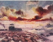 Vintage Colorado Postcard - Sunrise from Pikes Peak (Unused)
