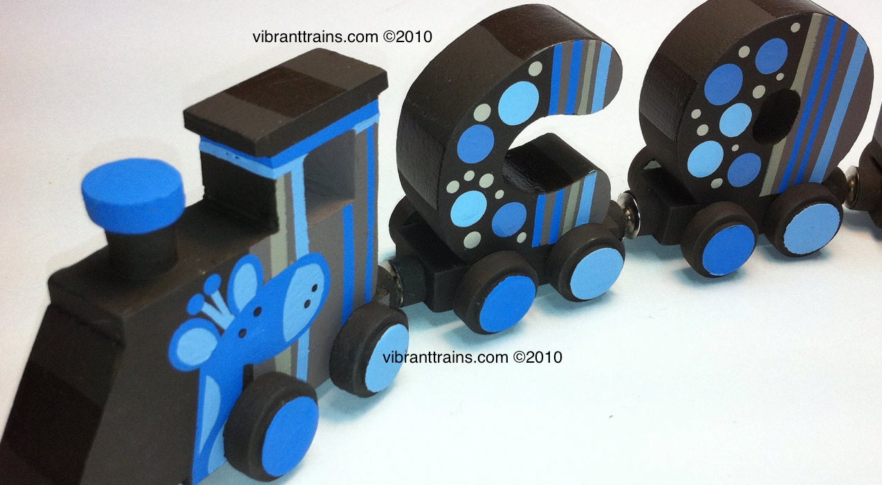 SEVEN LETTER Alphabet Name Train Custom Keepsake Toy Personalized Gift for Kids and Adults