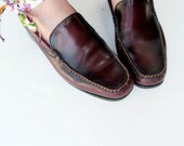 Cole Haan Leather Loafer Oxblood 9 M womans Slip On Shoe Cole Haan Burgundy