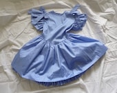 Little Girl's Periwinkle Party Pageant Dress, Size 4, 1980s, Little Star