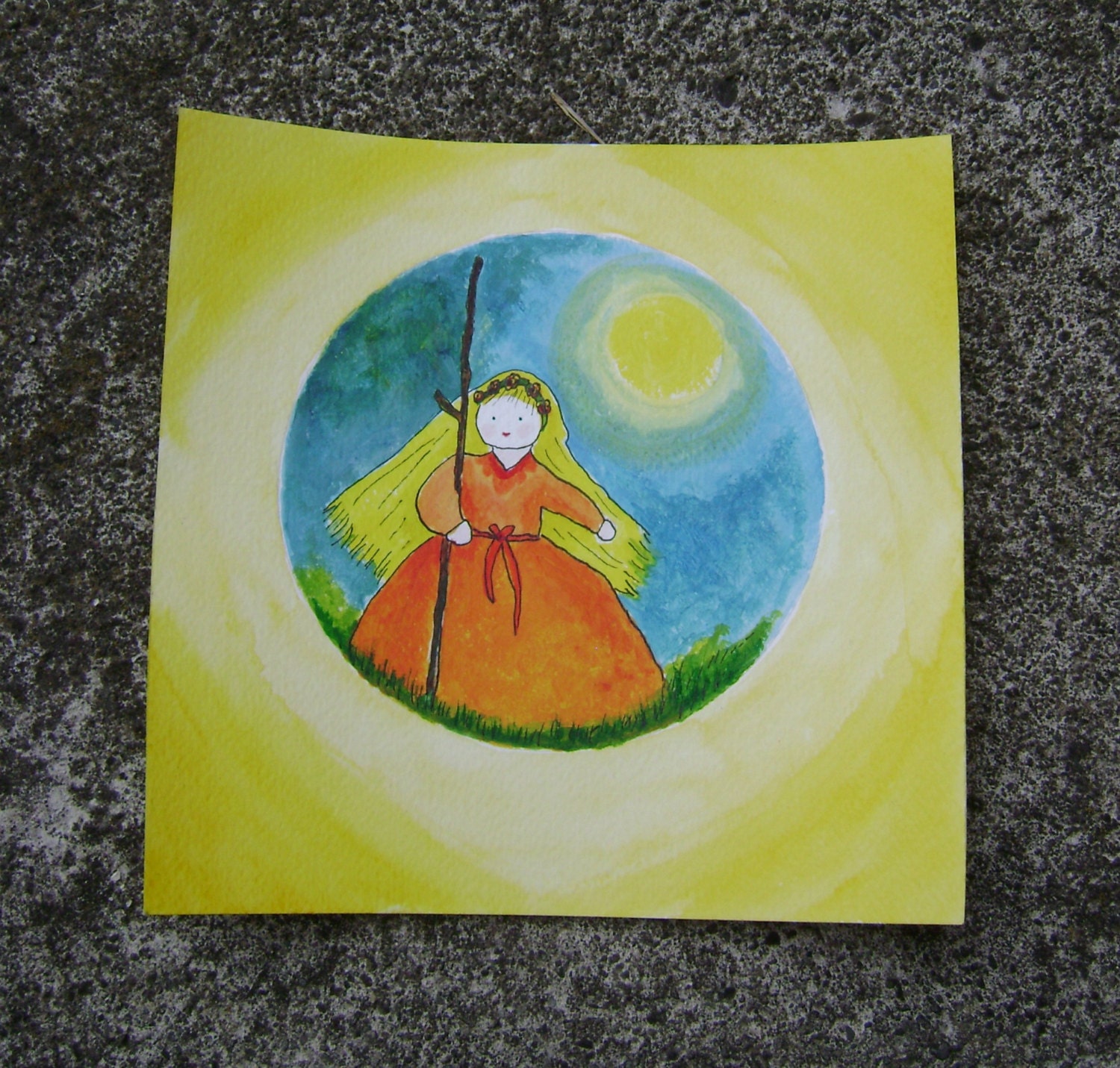 An original Waldorf  Inspired painting