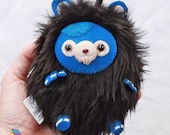 Yeti Monster Bear Plush Toy kawaii Cute Polymer Clay Soft Sculpture Soft toy Animal - Sasquatch Softie Hot Blue - Kriture no. 85