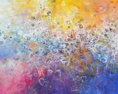 Transcendence - original abstract painting on 22x28 canvas