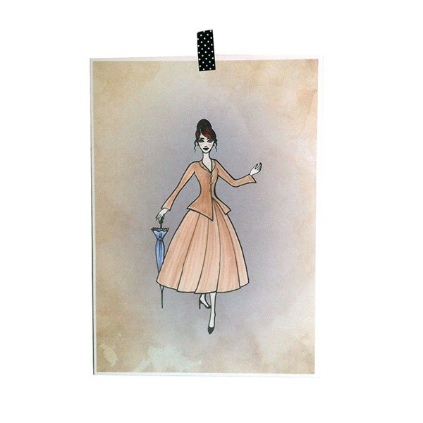 1950's Lady print