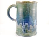 12 oz Tall Mug Ceramic Turquoise Green