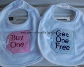 Bib Set for Twins - "Buy One" and "Get One Free"
