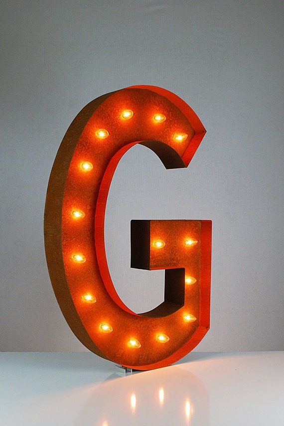 Vintage Marquee Lights - Letter G 36"