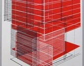 Perspective architecture 6, architectural graphic design, 16 x 20 inches silkscreen print