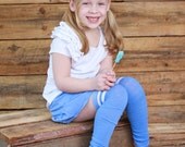 Blue Girls Leg Warmers