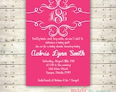 Custom design Monogram Baby shower digital Invitation Il_170x135