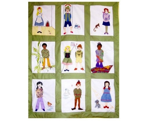 Custom Baby Quilt -  Fairy Tales Around the World