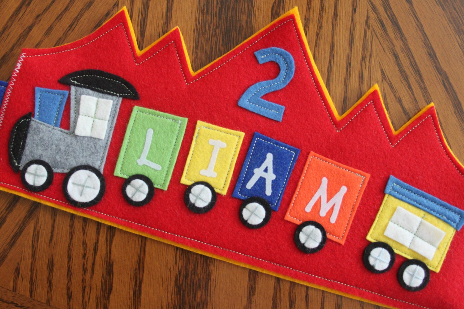 Red Train Birthday Crown