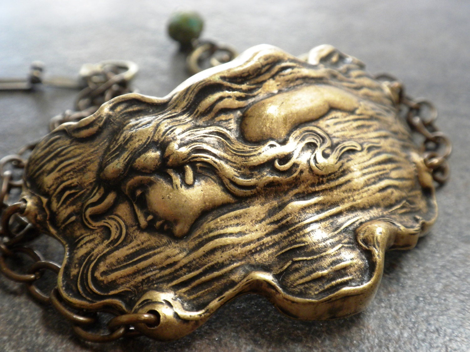 Mermaid Jewelry Art Nouveau Large Size Bracelet