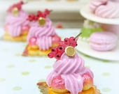Red Currant St Honoré - French Pastry - 12th Scale Miniature Food