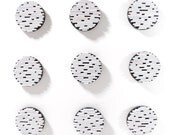READY TO SHIP - Sale 25 percent off - white round wall art- set of 9- made from recycled magazines