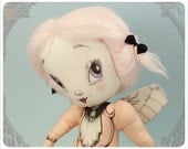 Antique Rose Powder - Lady Lou - Crinoline Fairy Soft Rag Doll by the Filigree