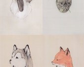 Set of Four Notecards