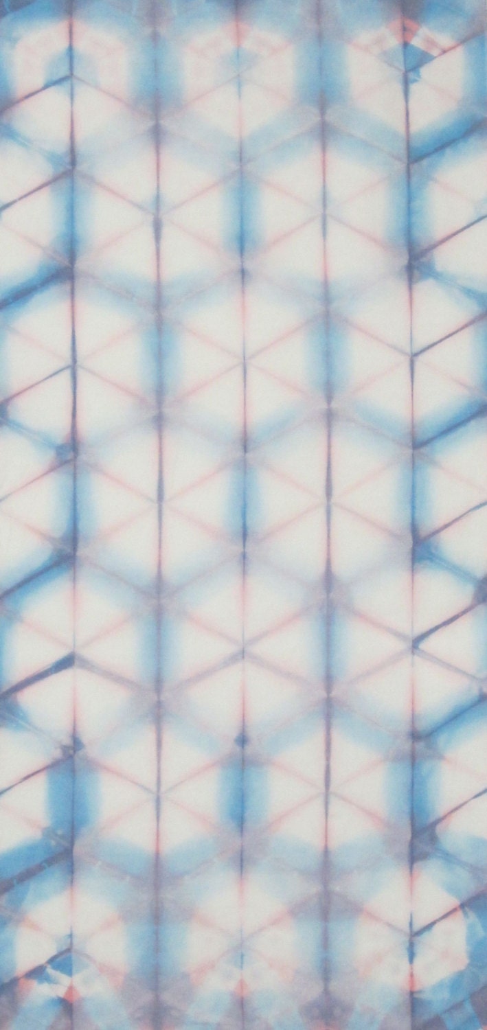 Hand Dyed Shibori Fabric - Yame - One Half Yard