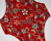 Red Floral Reusable Cloth Maxi Pad
