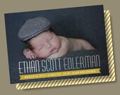 Pout - Custom photo birth announcement