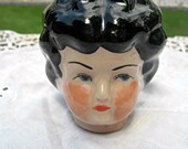 Vintage china low brow doll head, doll makers supply