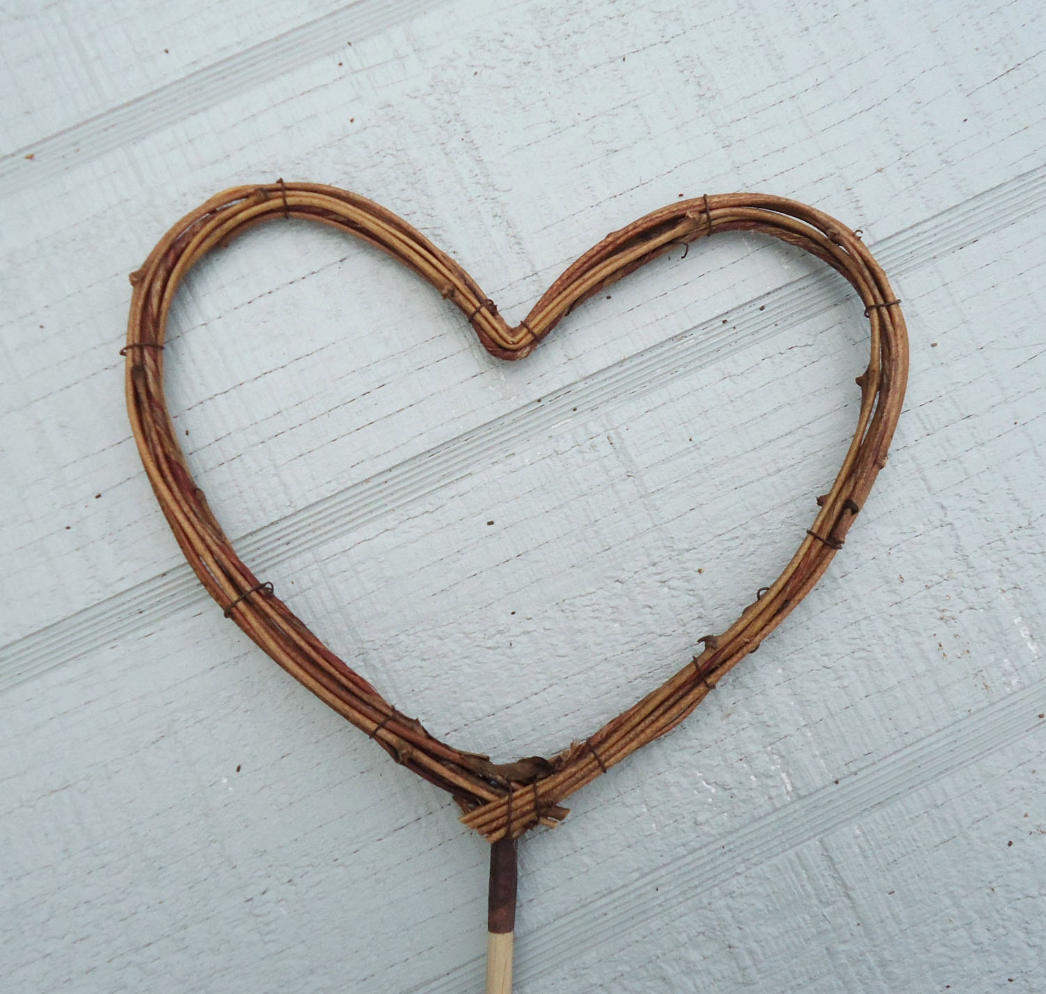 Wedding Cake Topper 5" Rustic Grapevine Heart