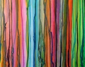 Original Acrylic Painting on Canvas Paper 12x10.5inches Full of Color Beautiful Original Abstract