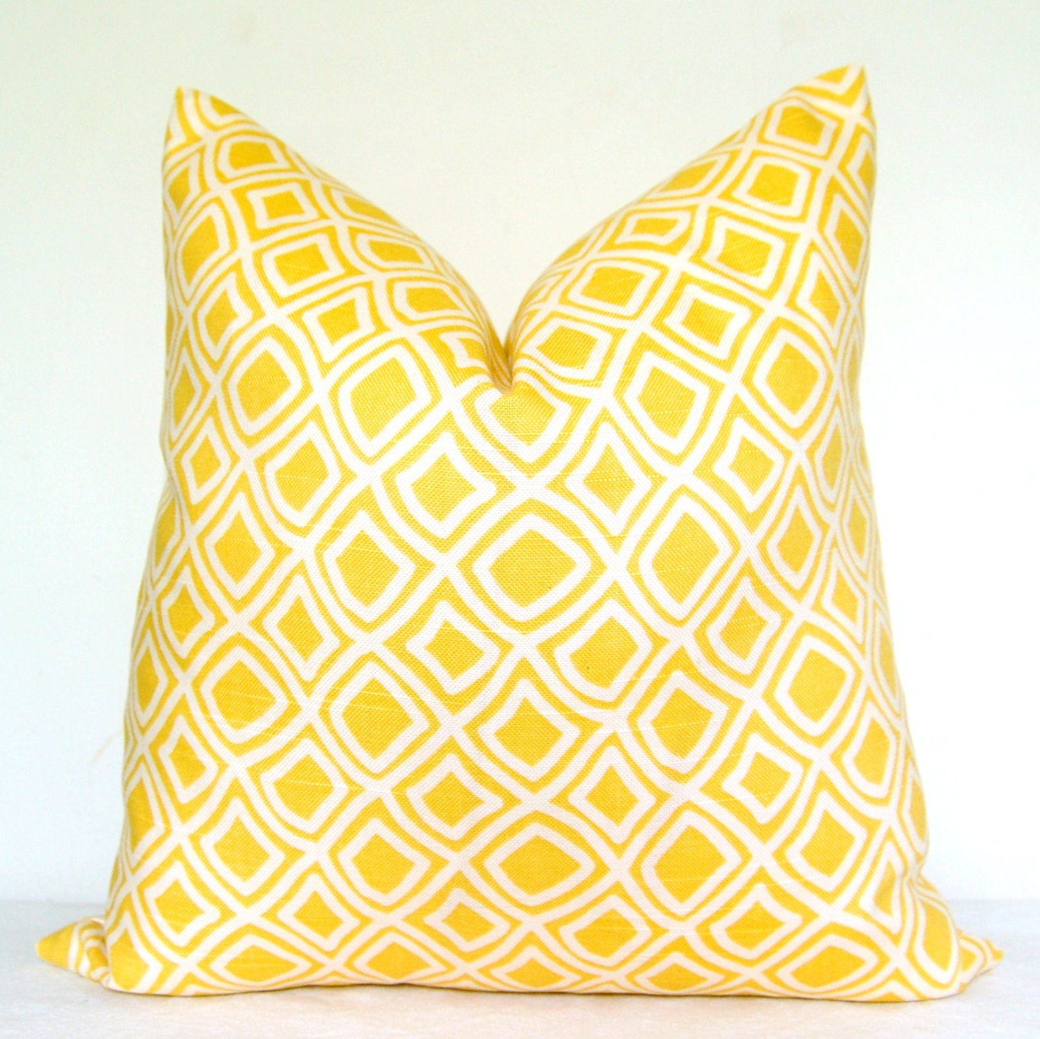 On Both Sides - Pillow Cover - Decorative Pillow- Throw Pillow - Yellow - Geometric - 12x20 inch - Yellow